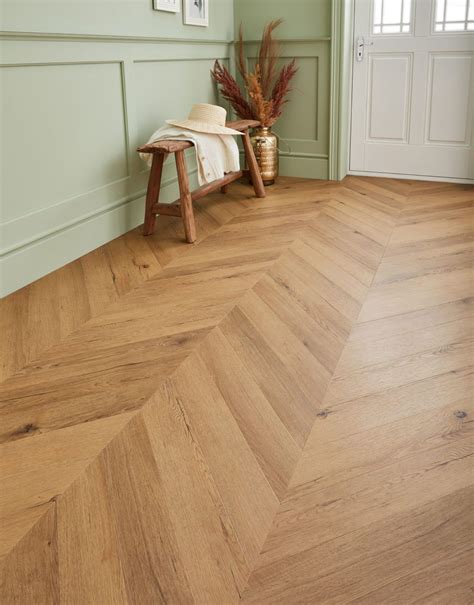Signature Chevron - Natural Honey Oak | Direct Wood Flooring