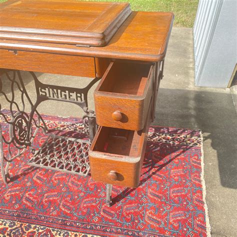 Vintage Singer Sewing Machine - Work Table For Sale at 1stDibs | old ...