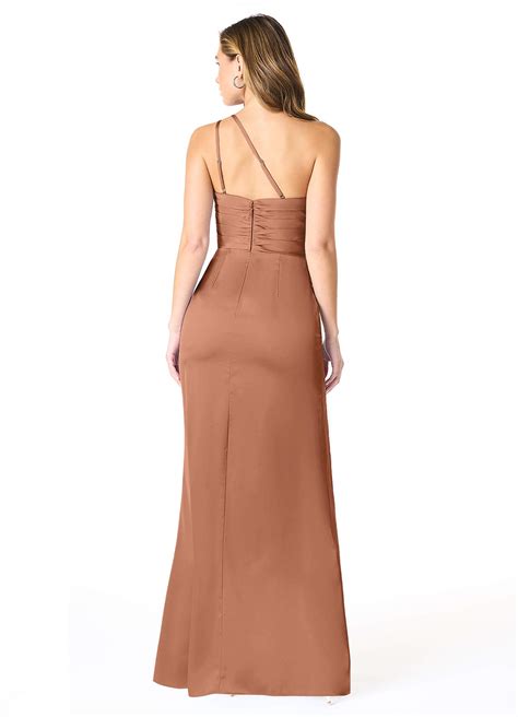 Bronzer Azazie Eren Stretch Satin Dress Bridesmaid Dresses | Azazie