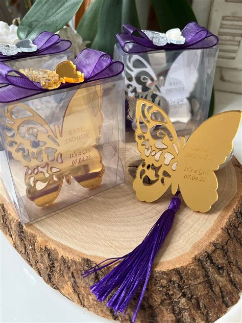 Butterfly Quinceanera Favors Acrylic Magnet, Purple Sweet 16 Gift ...