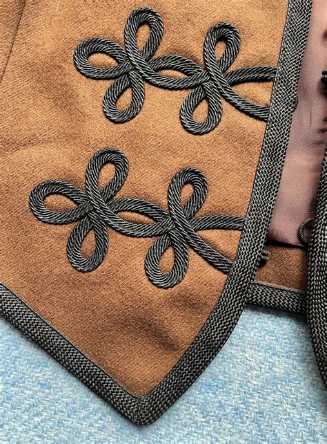 Vtg Double D Ranch Yoakum TX Embroidered Wool Military Jacket Small ...