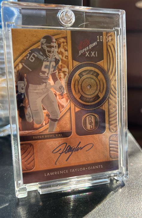 Lawrence Taylor Super Bowl 21 Diamond Auto /10 I got from a case break ...