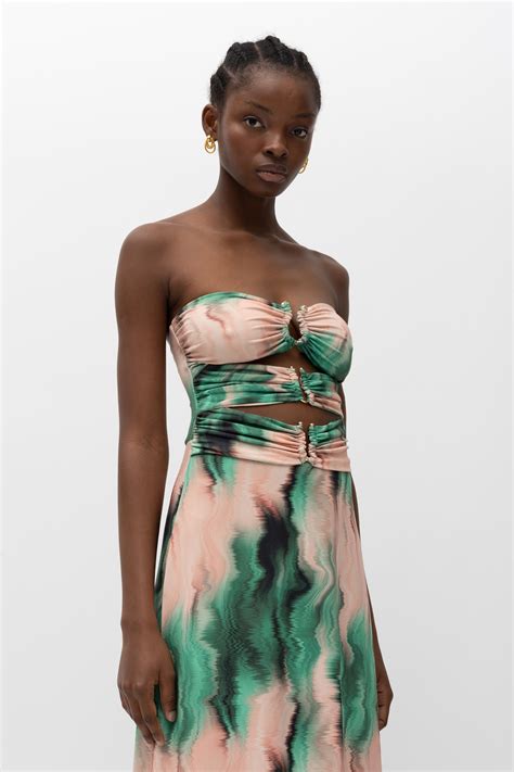 Jacinta Green Pink Dress - Mallory The Label