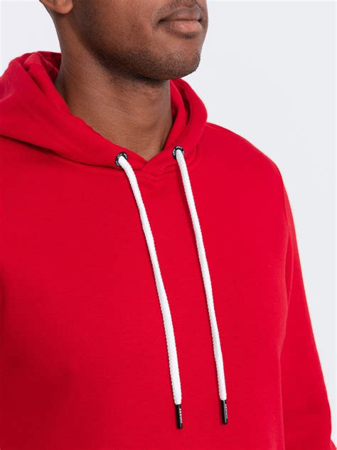 Men's hooded sweatshirt - red B979 | Ombre.com - Men's clothing online