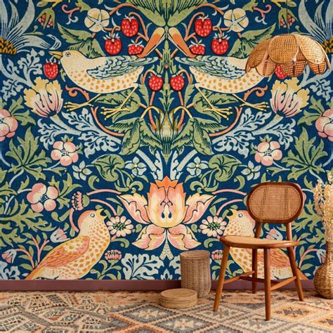 William Morris Strawberry Thief Wallpaper