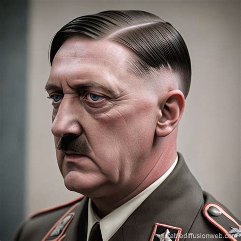 Hitler with a Low Taper Fade Haircut | Stable Diffusion Online