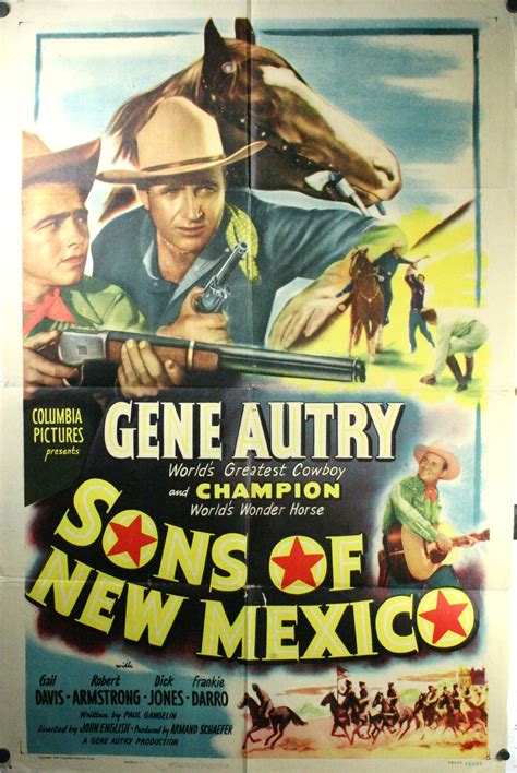 SONS OF NEW MEXICO, Original Gene Autry Western Movie Poster - Original ...