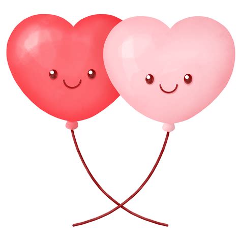 Watercolor balloon Heart Happy Valentine's Day Clipart 11026769 PNG