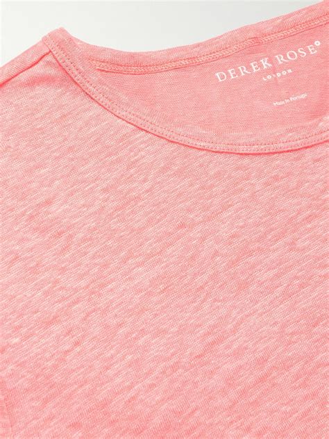Derek Rose - Jordan 2 Linen-Jersey T-Shirt - Pink Derek Rose