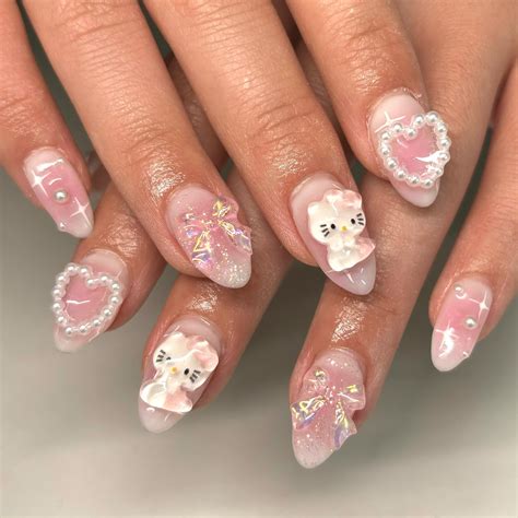 Hello Kitty Blush Nails: Blush Nail designs | Hello kitty nails, Hello ...