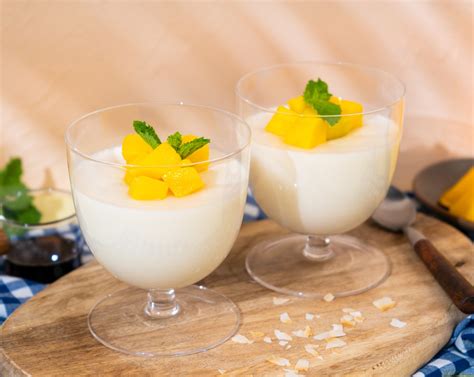 Coconut Panna Cotta with Mango Recipe | SideChef