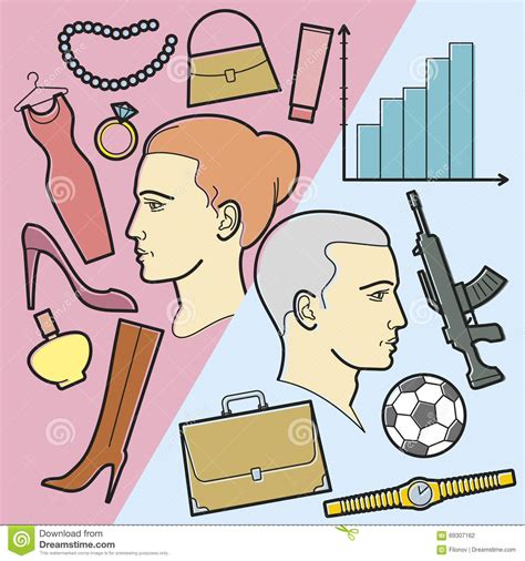 Print What Women Think - What Men Think Stock Vector - Illustration of ...