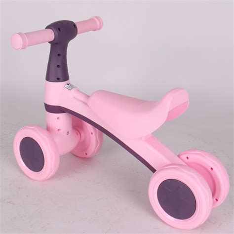 High Quality Mini 4 Wheel Kids Running Bike/Pink Yellow Balance Trike ...