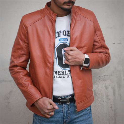 Tan Jacket Mens :Timeless Elegance in Tan Leather Jackets Men