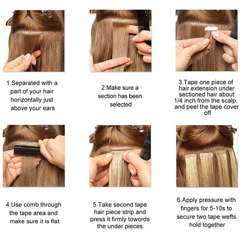 Tape In Hair Extension Placement Overview - How To Use And Care