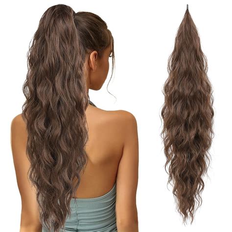Amazon.com : Flufymooz Ponytail Extension, Flexible Wrap Around ...