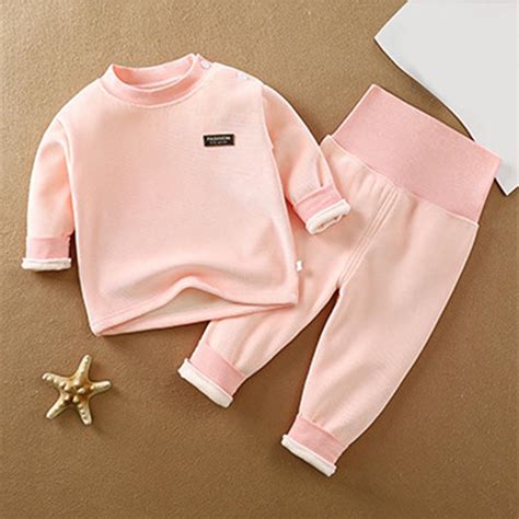 ATOGUTA Kids Thermal Underwear Set Warm Fleece Kids Long Johns Sets ...
