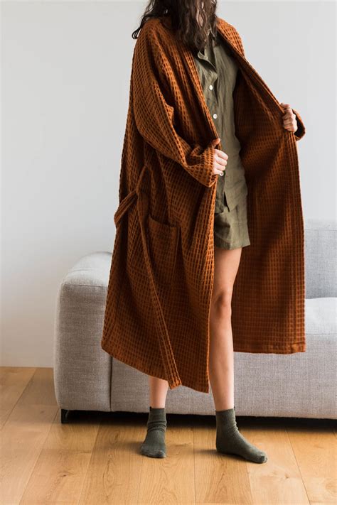 Wrap Yourself in Comfort Cozy Waffle Knit Robe.
