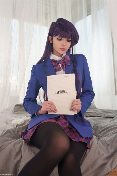 Vinnegal, cosplay, Komi Shouko, school uniform, notebooks, Komi-san wa, Comyushou desu ...