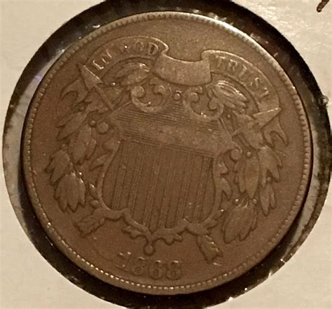 Lot - 1868 US 2-Cent Piece