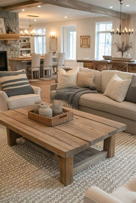 Pin by Nancy Stone on Home decor | Modern rustic living room, Farm ...
