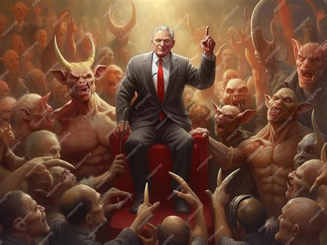 Premium AI Image | evil democrats with evil plan hypocrisy and corrupt ...