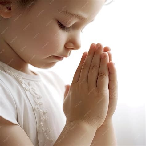 Premium Photo | Child's Hands in Prayer Position on White Background