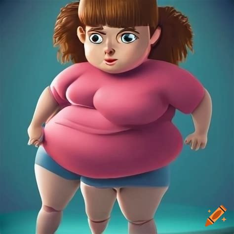 An illustration of two diverse characters, a short overweight woman and ...