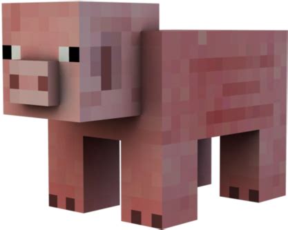 Download Minecraft Pig Model.png | Wallpapers.com