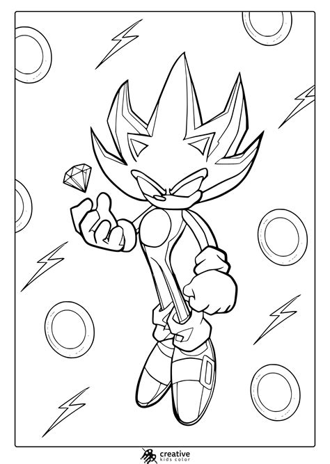 Super Dark Sonic Coloring Pages [2025]