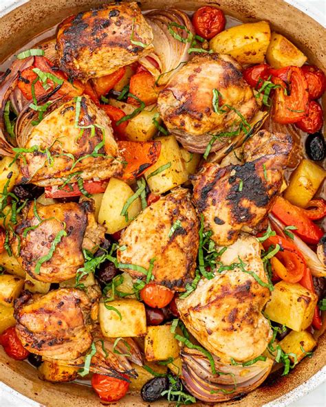 Baked Chicken And Roasted Vegetables Balsamic Chicken With Roasted