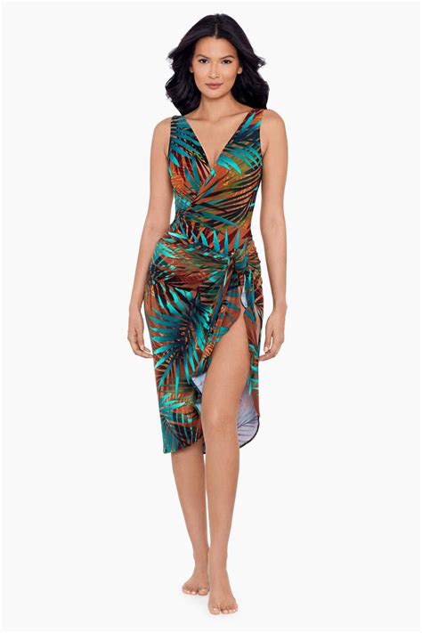 Miraclesuit Tamara Tigre Long Sarong Swim Cover Up