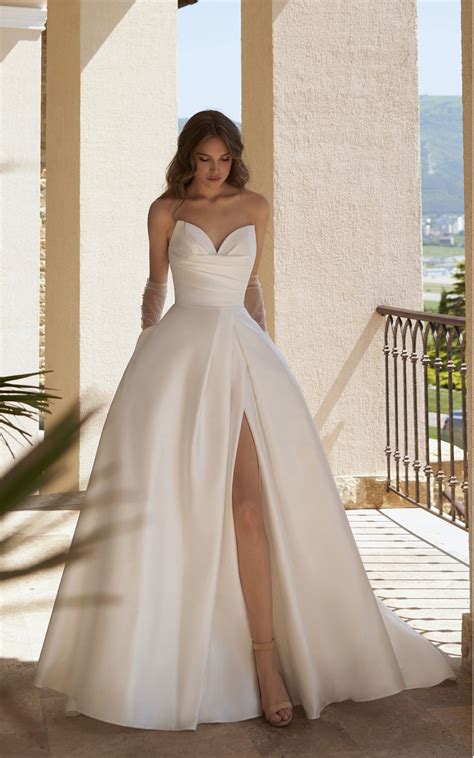 Split Front Wedding Dress