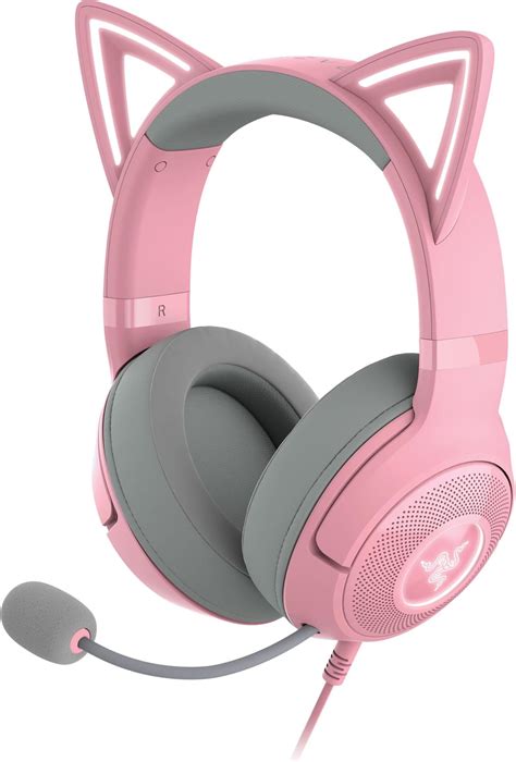 Razer Kraken Kitty V2 USB Wired RGB Headset: Chroma Kitty Ears - Stream ...