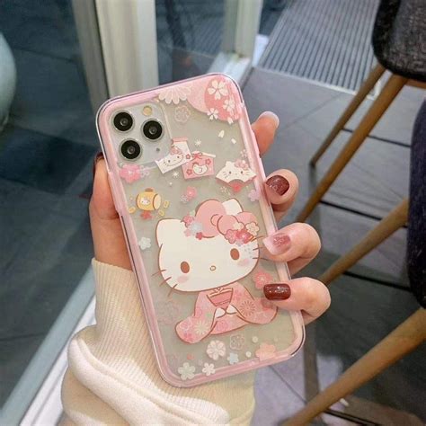 iPhone 12 / 12 Pro -6.1" Hello Kitty Case,Cute Cartoon Hello Kitty Case ...