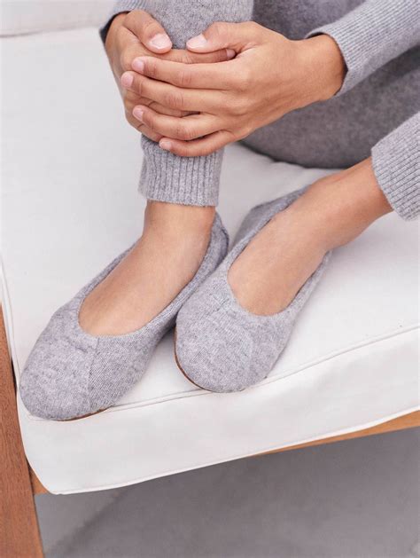 Cashmere Ballet Slipper in Heather Grey - 7/8 / Grey | Ballet slippers ...
