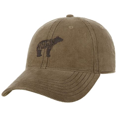 Embroidered Bear Corduroy Cap by Stetson - 49,00