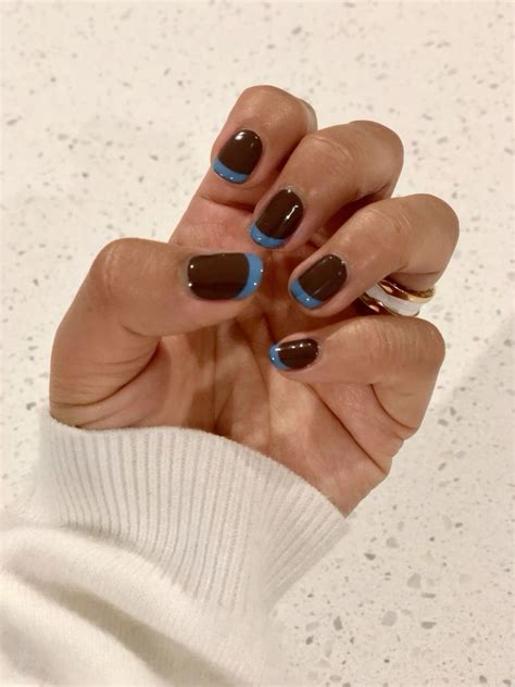 Pin by Audrey on Nails | Gel nails, Two tone nails, Short acrylic nails
