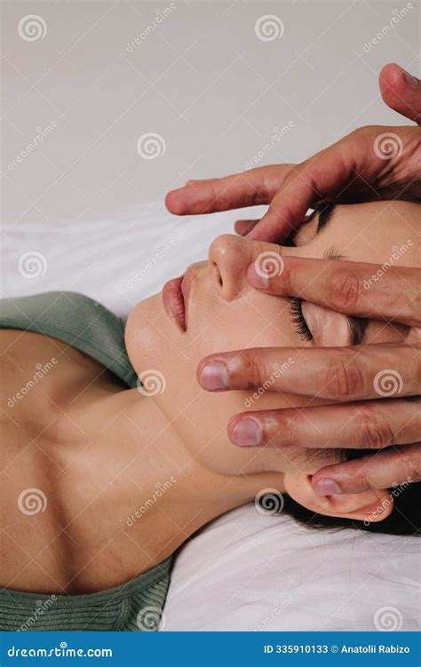 Post-surgery Rhinoplasty Care. Woman Is Having Her Nose Taped After Nose Surgery. Preventing ...