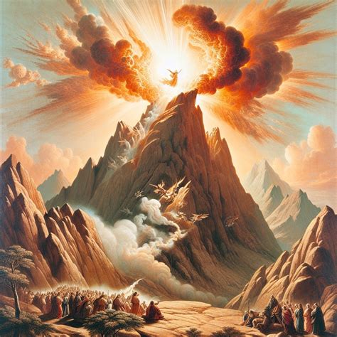 God in fire and smok | Bible Art