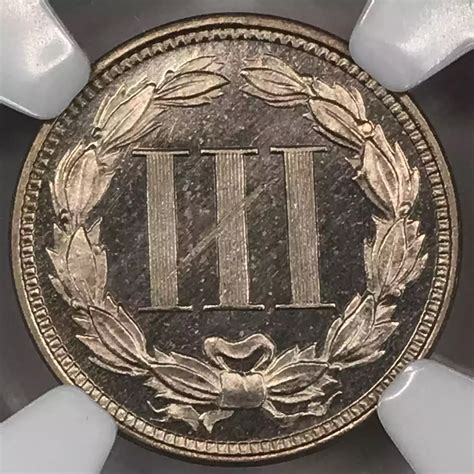 1865 Nickel Three Cent Piece (3CN) NGC PF-63 CAMEO - Old Pueblo Coin