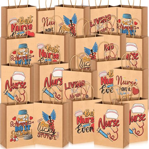 Amazon.com: Nurse Kraft Gift Bag Nurse Week Gifts Bulk Graduation Gift ...