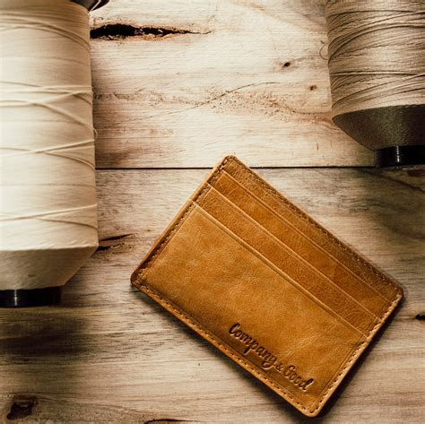 Gold Leather Card Holder | Minimalist Wallet for Daily Use