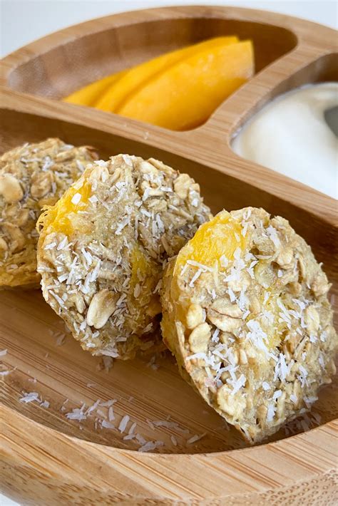 Mango Oatmeal Bites - Feeding Tiny Bellies