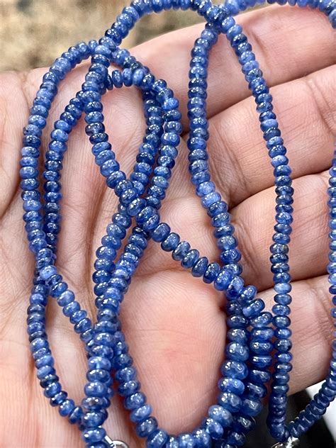 105 Carat Natural Sapphire Bead Two-Strand Necklace Sterling Silver ...