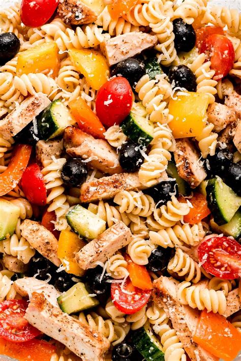 Chicken & Vegetable Pasta Salad - Garnish & Glaze