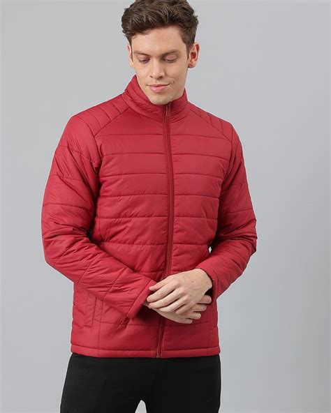Buy Men's Red Puffer Jacket Online in India at Bewakoof