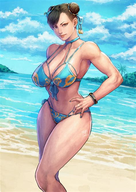 Chun-Li (Swimsuit) | Art by cirenk (@cirenkoyenk) : r/capcom