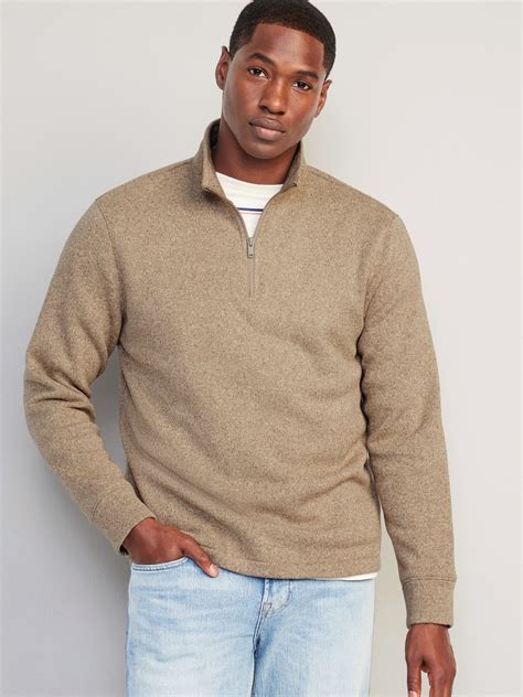 Men's Quarter Zip Sweater Brown at Emil Bentley blog