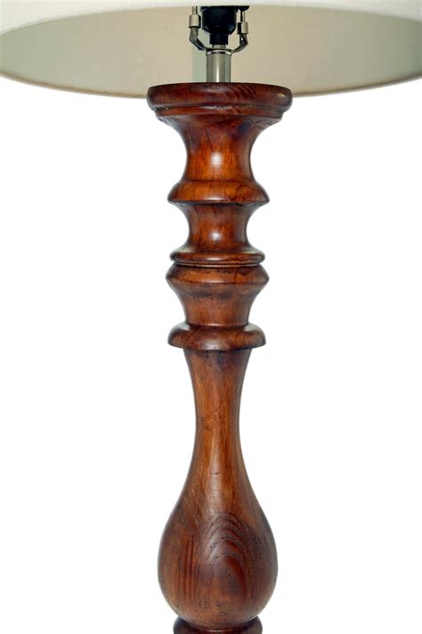 Turned Wooden Floor Lamp at 1stDibs